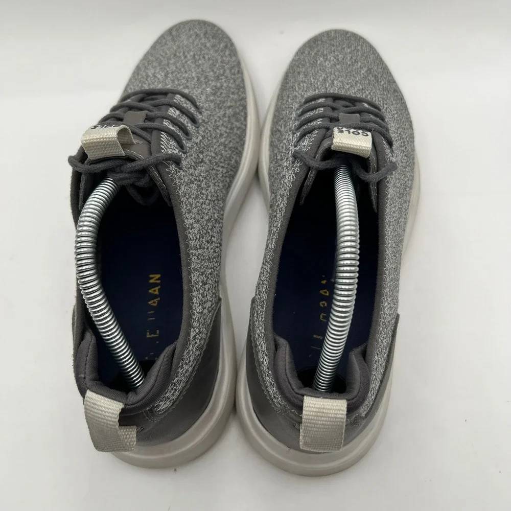 Cole Haan Grand Plus Essex Mens Gray Knit Sneakers Shoes 8.5 Street Casual